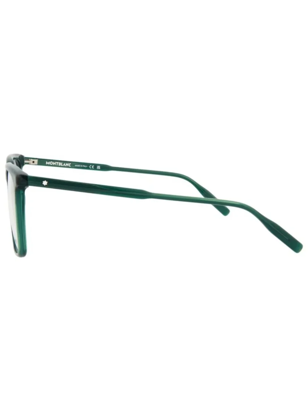 New Montblanc Women's Eyeglasses Square Rectangle Acetate Frame Mens Green Green